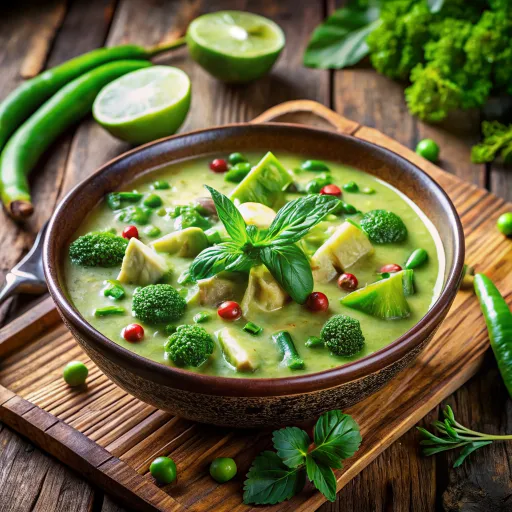 Pikantna Zielona Curry z Warzywami